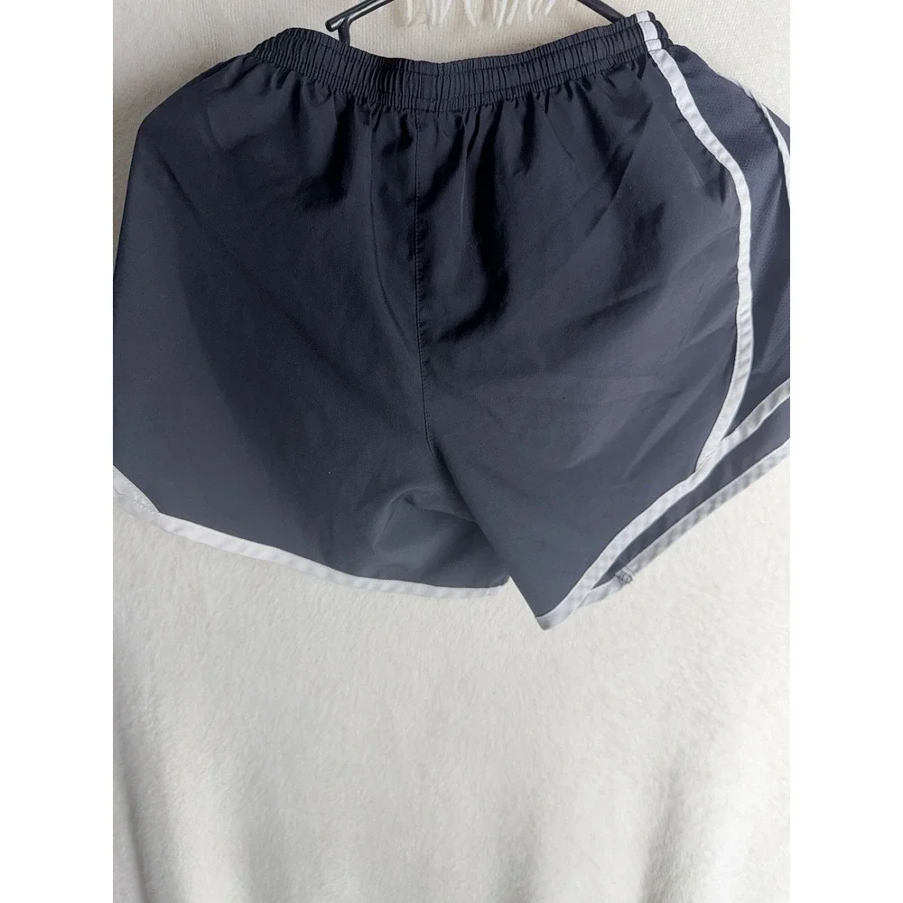 Nike Dri-FIT Shorts Womens XL Black Gray Tempo Running Athletic Lined Swoosh
